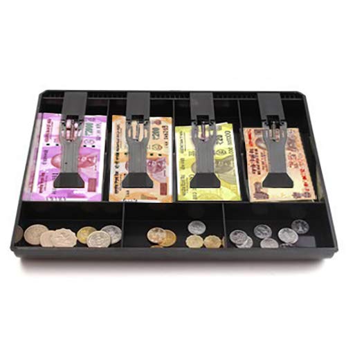 ELEPHANTBOAT Black Cash Storage with ABS Raw Material Drawer, Storage for Cash, Register Insert Tray Cash Coin ELEPHANTBOAT Black Cash Storage with ABS Raw Material Drawer, Storage for Cash, Register Insert Tray Cash Coin